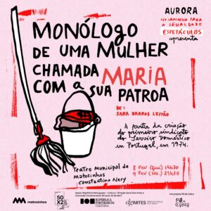 Cartaz_MONOLOGO DE UMA MULHER CHAMADA MARIA COM SUA PATROA